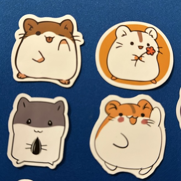 NEW! Set of 8 cute hamster stickers - NWOT - Picture 2 of 5